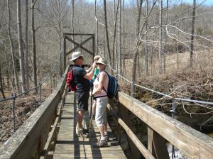 Photo Op on our First Swinging Bridge